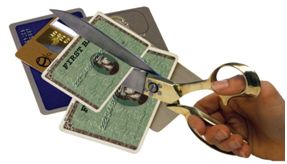 cutting up credit cards
